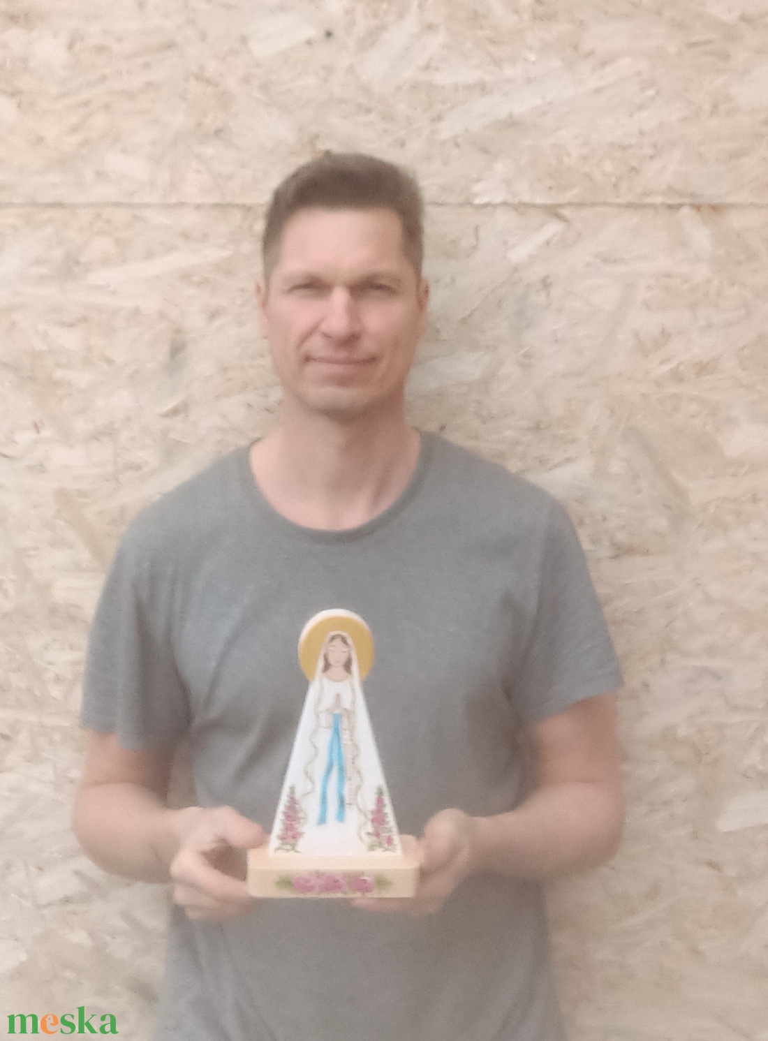 máriakép kereszténykép falikép szűzmária kisded mária boldogasszony kép istenanya faragott mária kép máriaszobor égianya - otthon & életmód - vallás - házi áldás - Meska.hu