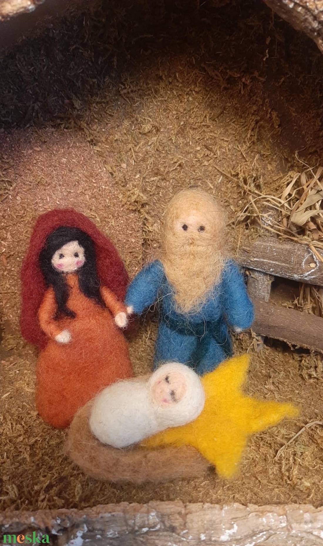 Tűnemez Betlehem - karácsony - karácsonyi lakásdekoráció - karácsonyi lakásdíszek - Meska.hu