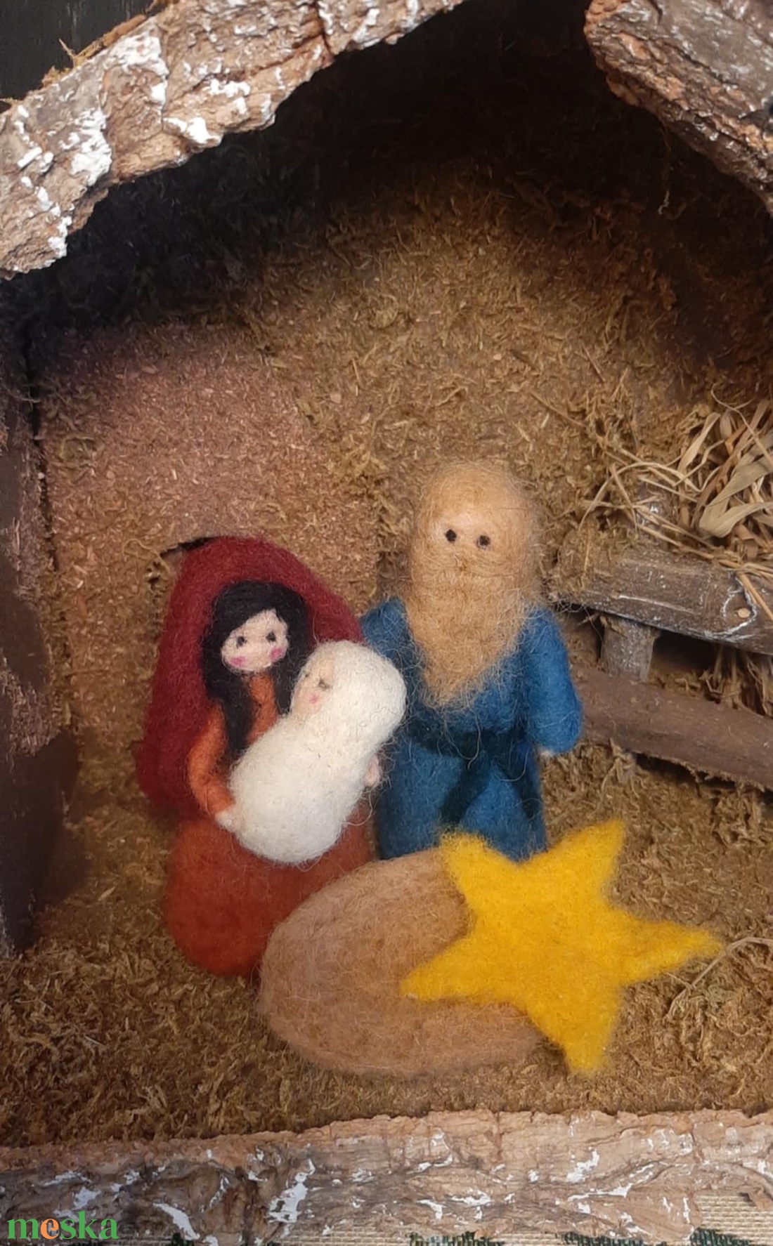 Tűnemez Betlehem - karácsony - karácsonyi lakásdekoráció - karácsonyi lakásdíszek - Meska.hu