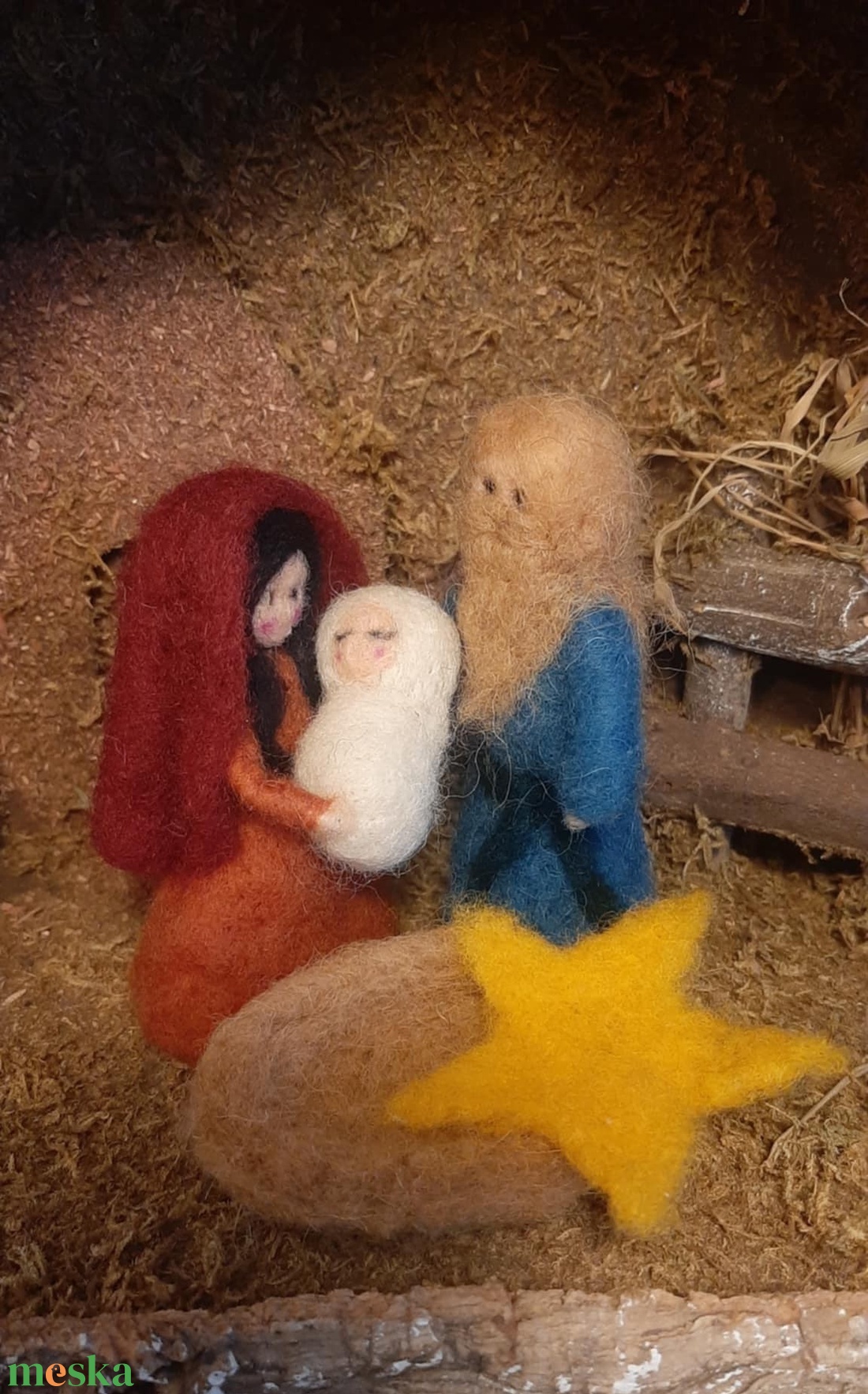 Tűnemez Betlehem - karácsony - karácsonyi lakásdekoráció - karácsonyi lakásdíszek - Meska.hu