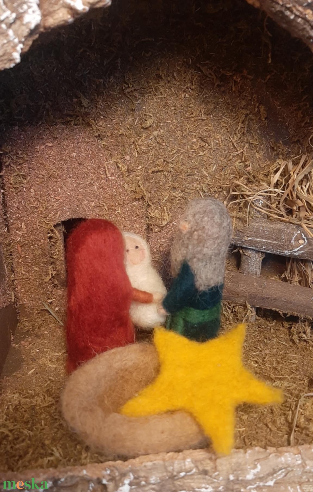 Tűnemez Betlehem - karácsony - karácsonyi lakásdekoráció - karácsonyi lakásdíszek - Meska.hu