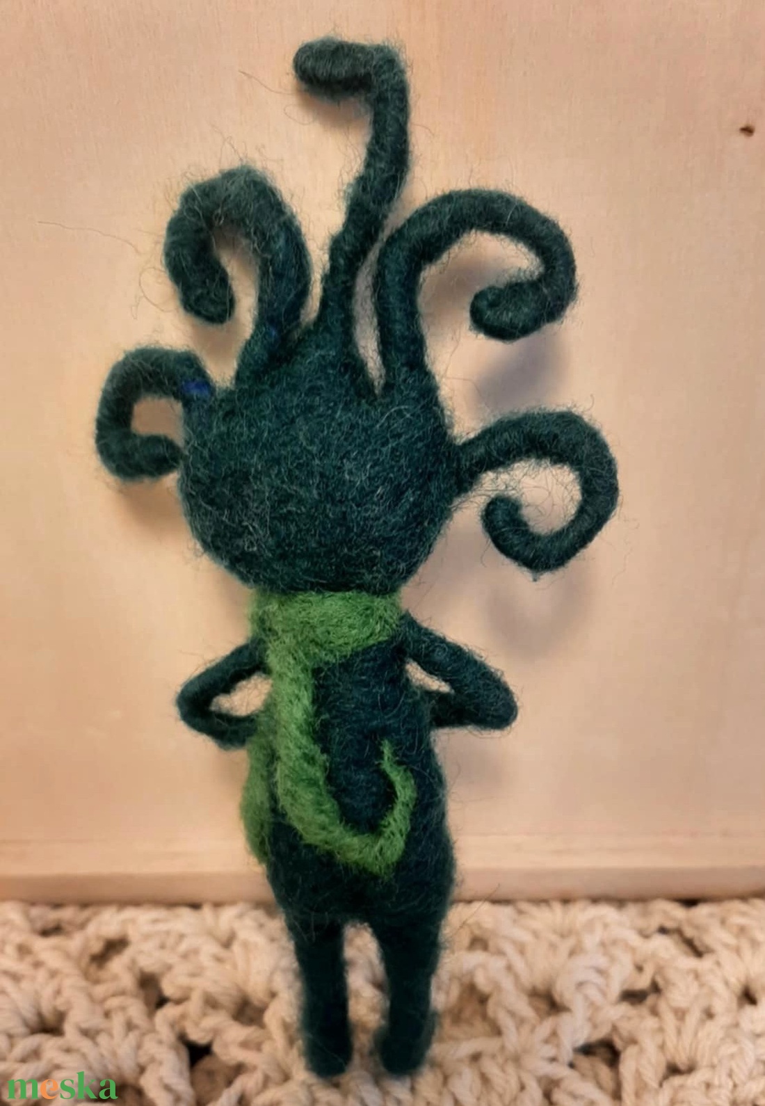 Csengettyűs zöld manó - otthon & életmód - dekoráció - manók - Meska.hu