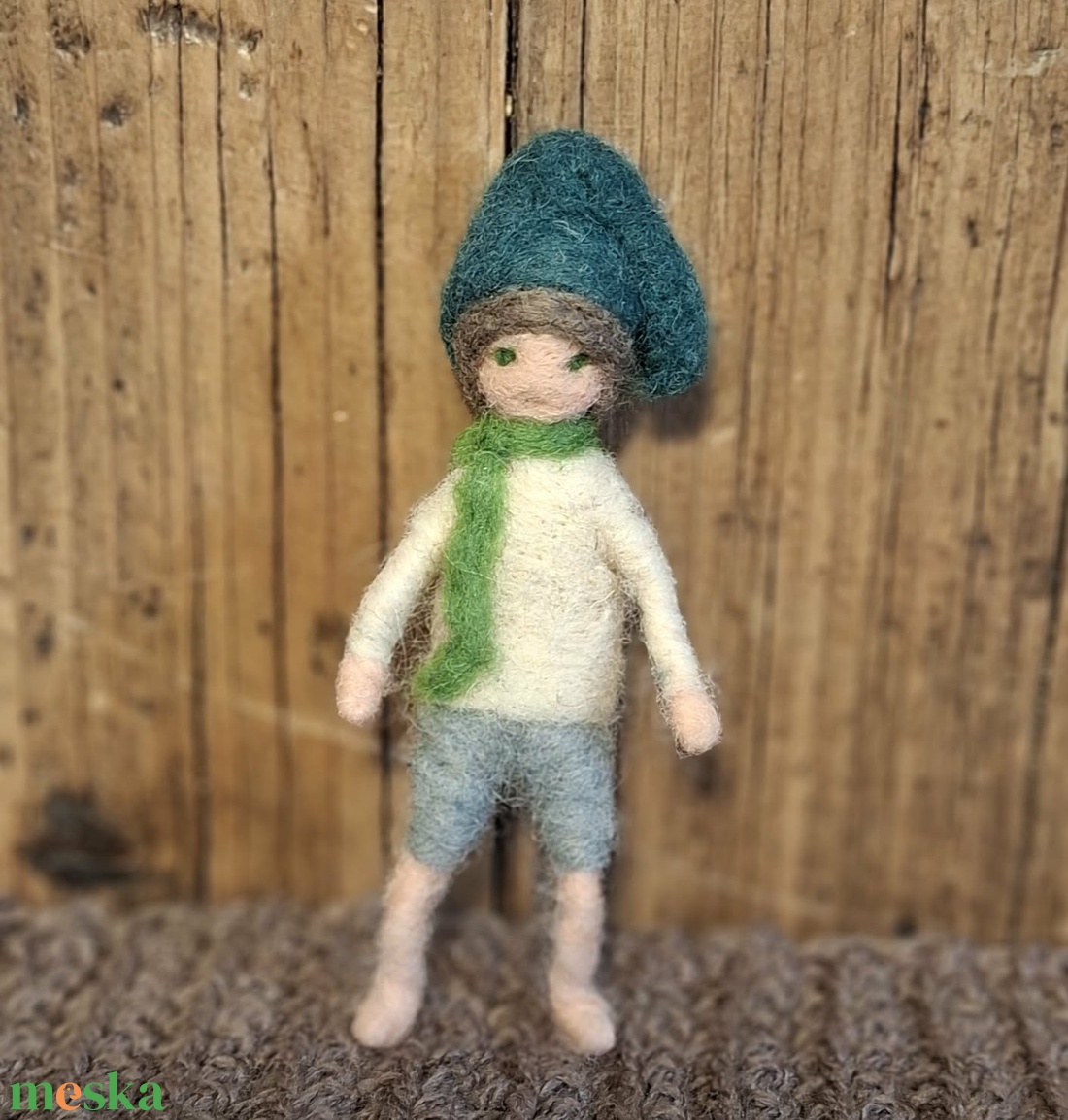 Manófiú csúcsos zöld sapkában  - otthon & életmód - dekoráció - manók - Meska.hu