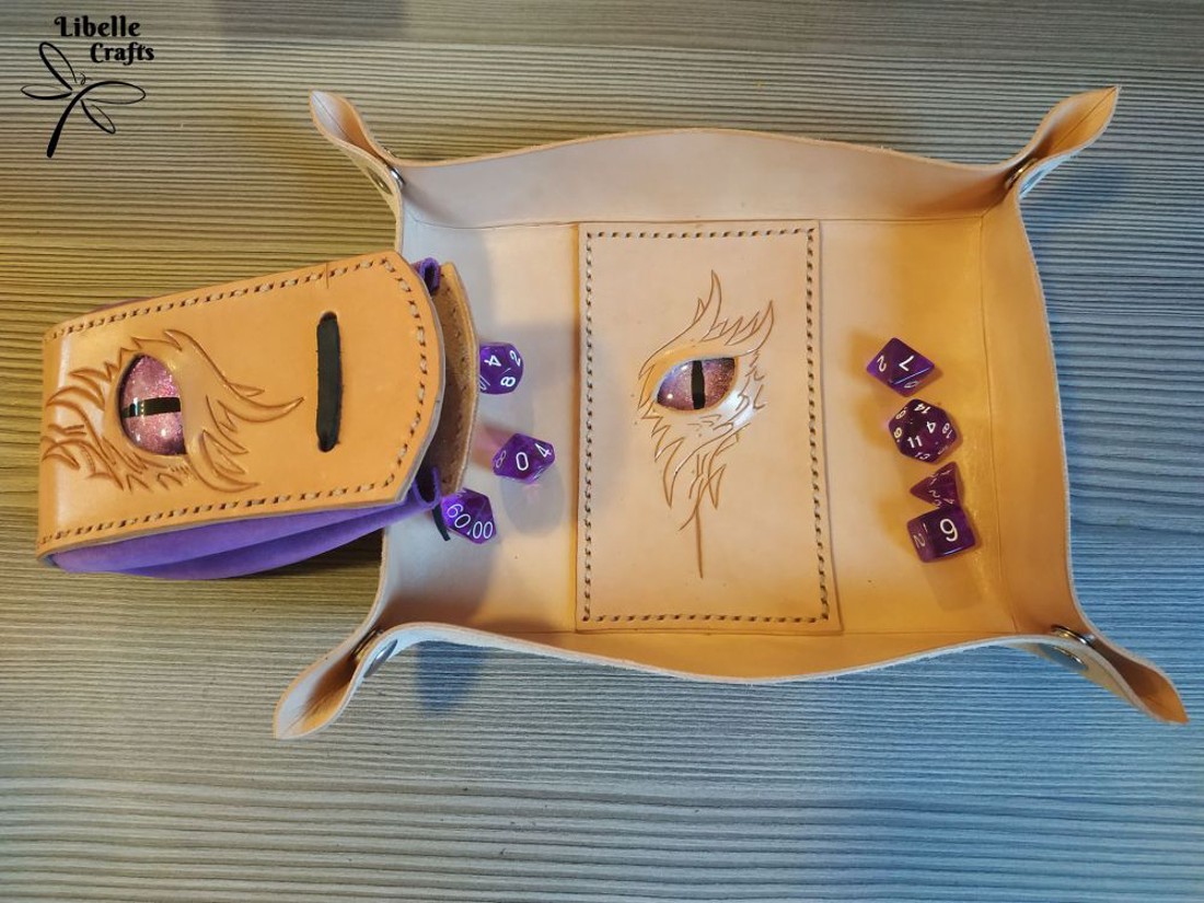 Sárkányszemes kockadobó tálca - LILA szemmel - játék & sport - táblajáték és kártyajáték - társasjátékok - dobókocka - Meska.hu