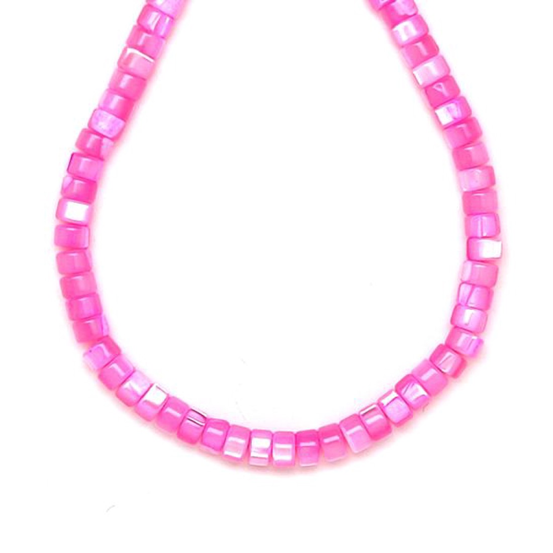 Kagyló színezett rózsaszín korong 4-5x3,5mm  ékszerkészítő alapanyag (füzér) - kellékek & szerszámok - ásvány alapanyag - ásványfüzér - Meska.hu