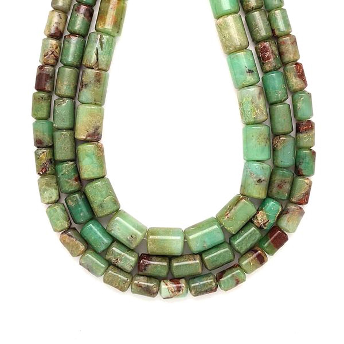 Krizopráz henger 10x13-14mm ékszerkészítő alapanyag (füzér) - kellékek & szerszámok - ásvány alapanyag - ásványfüzér - Meska.hu