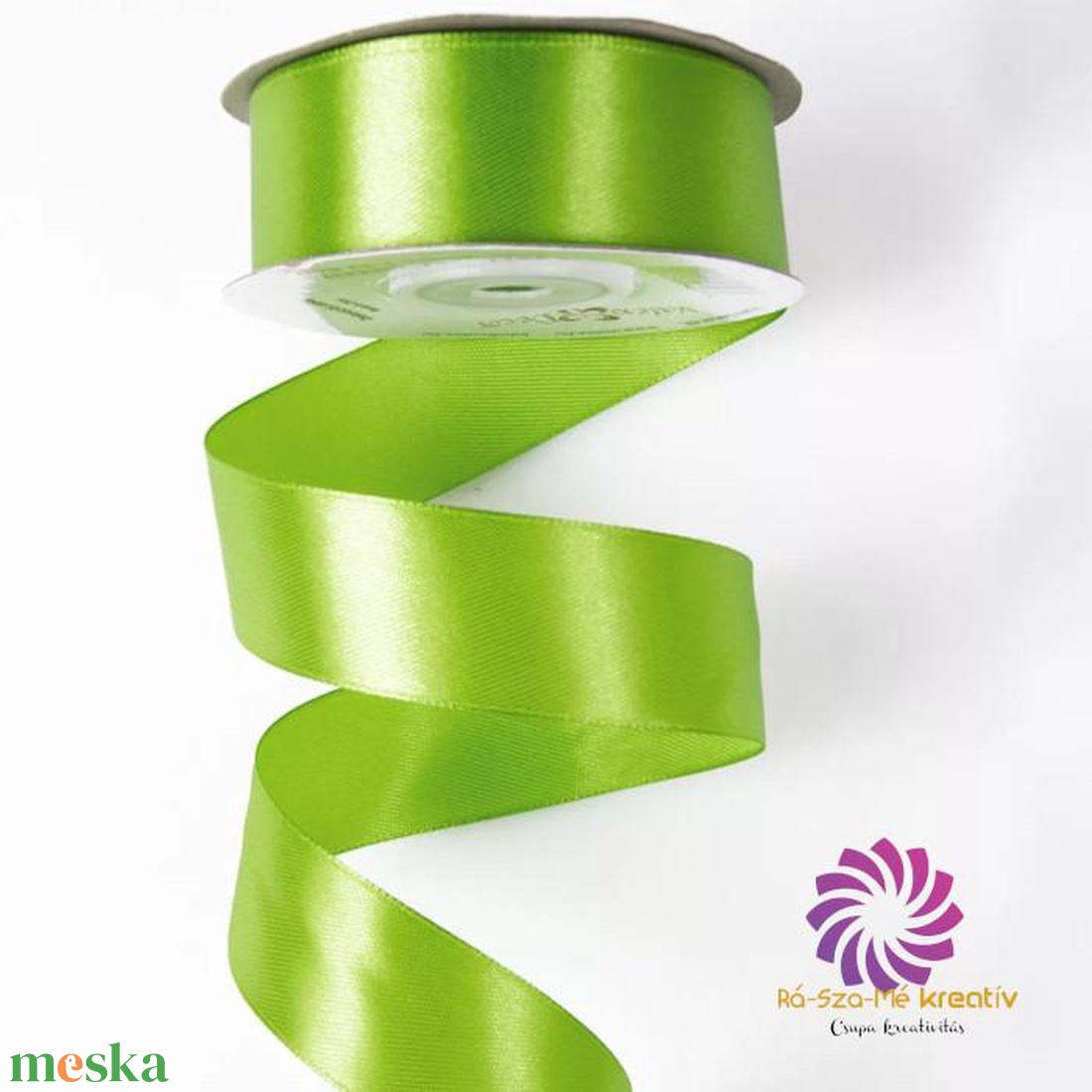 Szatén szalag 25mmx22,86m - teazöld - kellékek & szerszámok - rövidáru - szalag, pánt - szatén szalag - Meska.hu Szatén szalag 25mmx22,86m - teazöld - kellékek & szerszámok - rövidáru - szalag, pánt - szatén szalag - Meska.hu