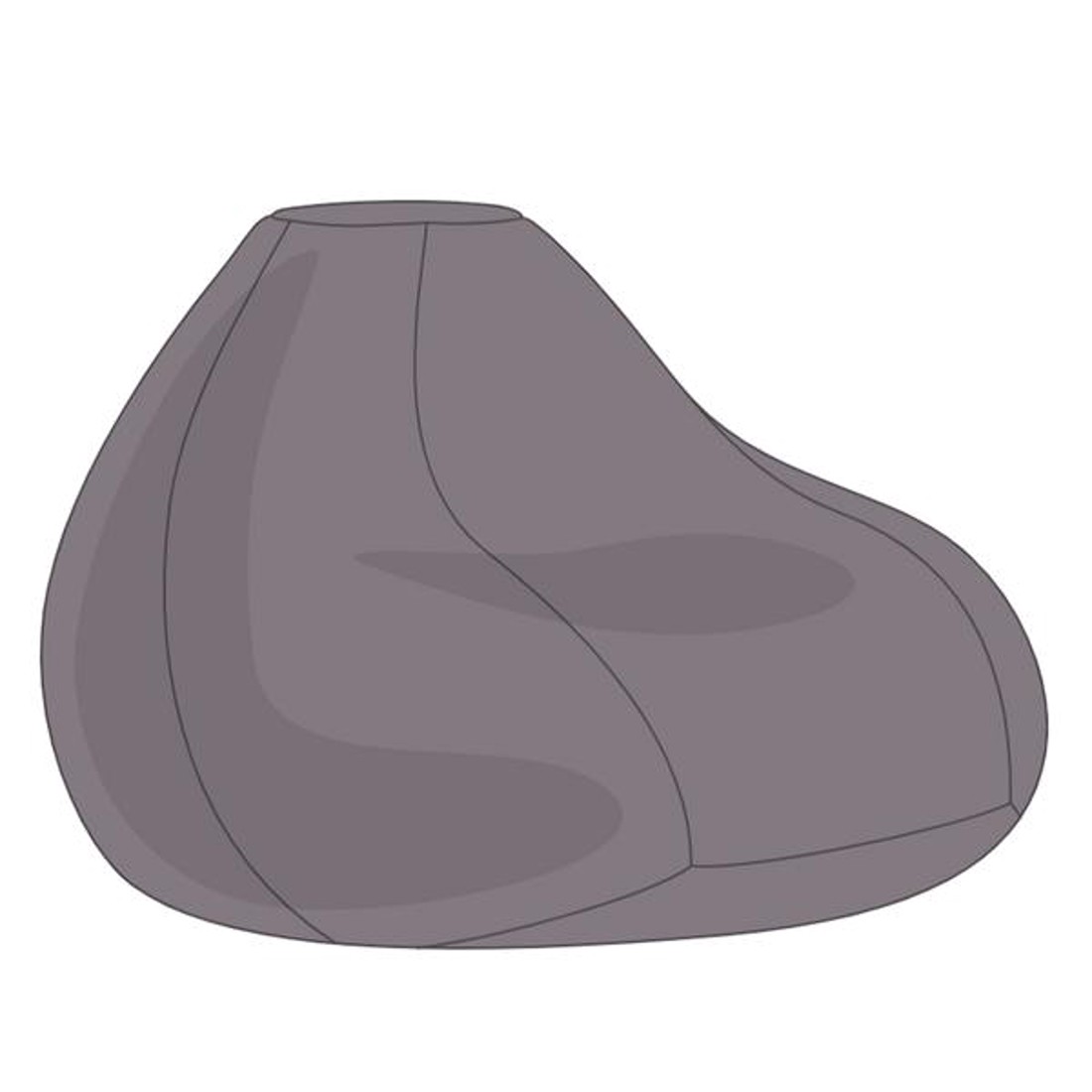 Szürke XXL Babzsákfotel Huzat -  - Meska.hu