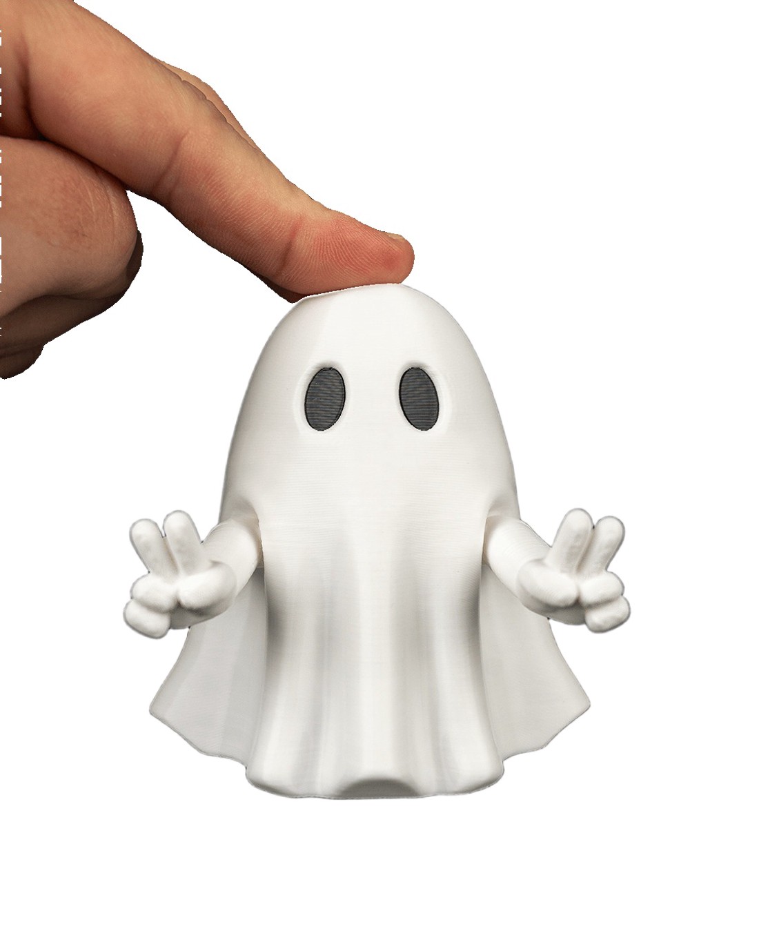 Vicces nyomogatós szellem figura felugró karokkal � Halloween asztali dísz és fidget játék, 10 cm - otthon & életmód - dekoráció - halloween - halloweeni figurák - Meska.hu