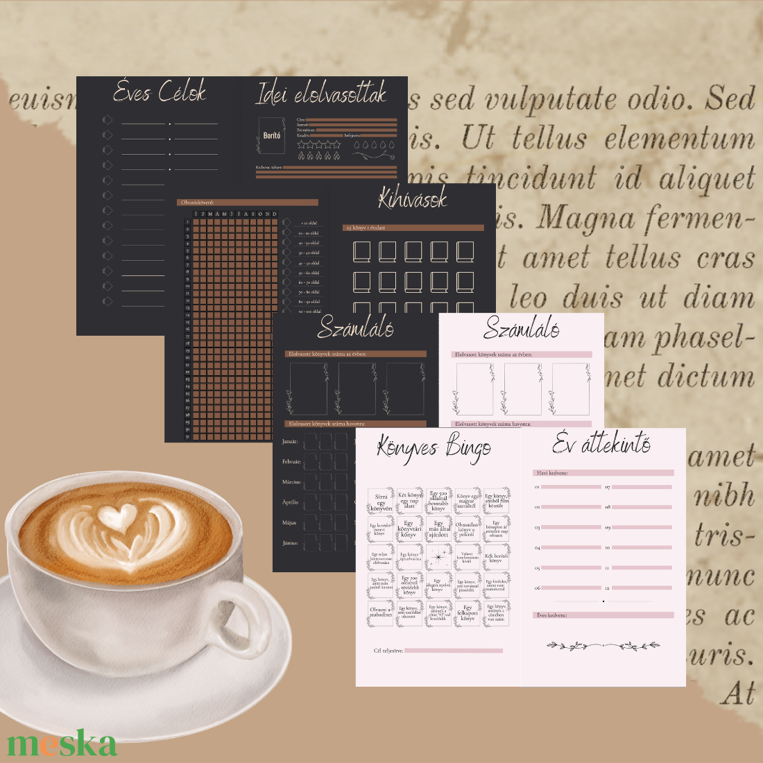 Az én könyves naplóm - 2026 - otthon & életmód - papír, írószer - jegyzetfüzet & napló - Meska.hu