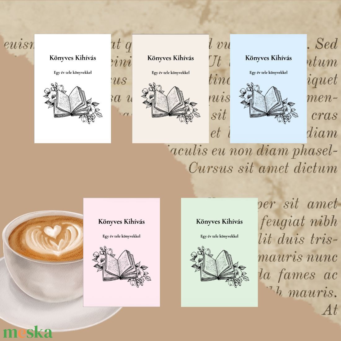 Könyves Kihívás - Egy év tele könyvekkel (2026) � 10 kihívás, könnyű nehézség - otthon & életmód - papír, írószer - jegyzetfüzet & napló - Meska.hu