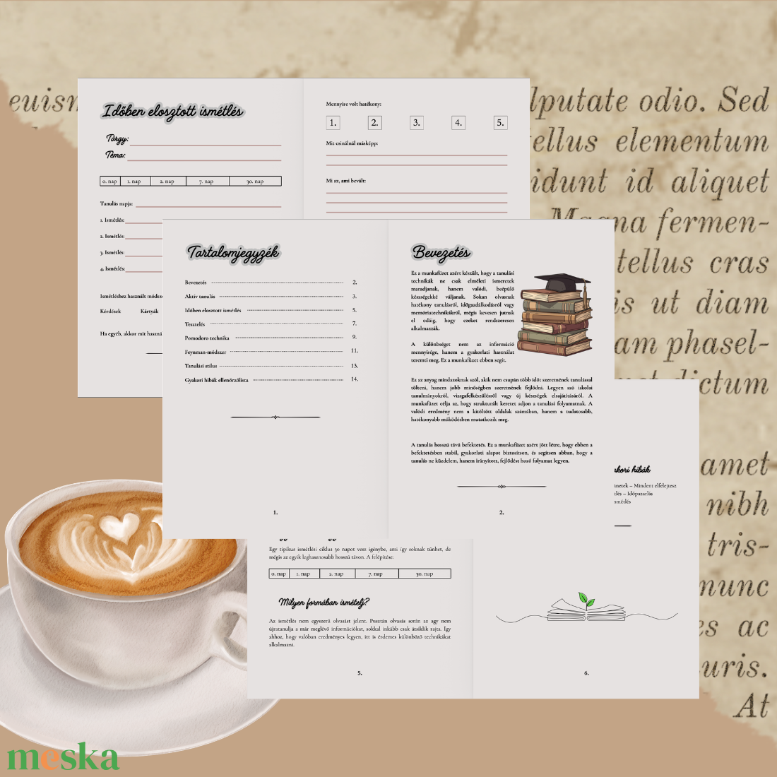 Vizsgaidőszak 2 hét alatt - e-book + munkafüzet - könyv & zene - könyv - Meska.hu