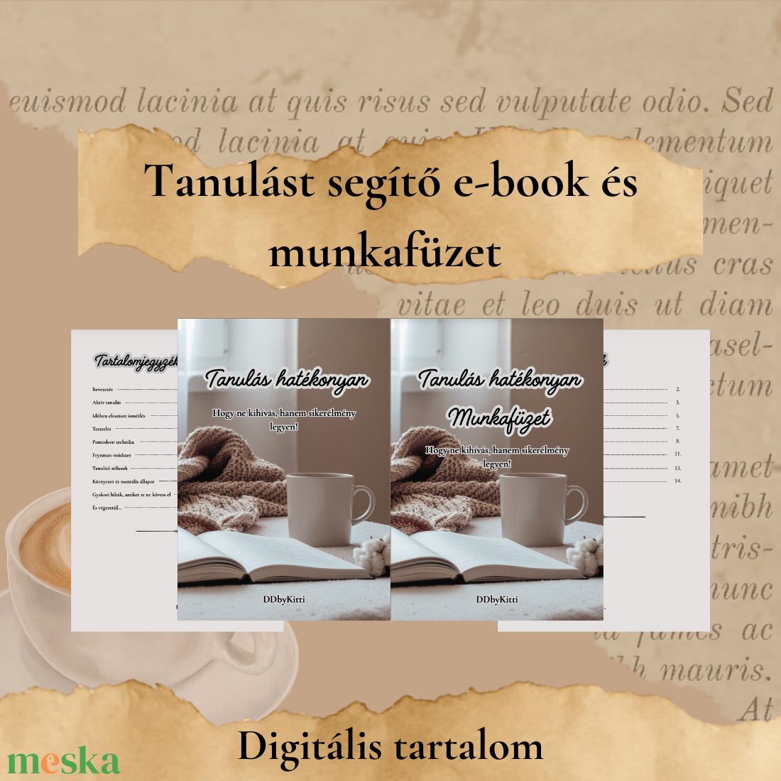 Vizsgaidőszak 2 hét alatt - e-book + munkafüzet - könyv & zene - könyv - Meska.hu