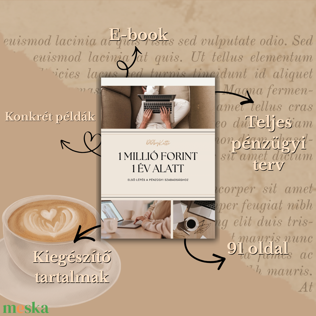 1 millió forint 1 év alatt � ebook + kiegészítő tervezők - könyv & zene - könyv - Meska.hu