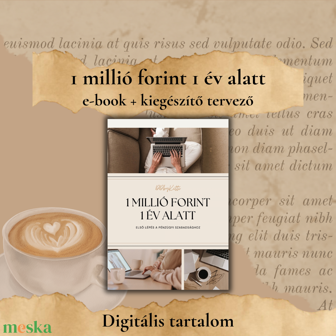 1 millió forint 1 év alatt � ebook + kiegészítő tervezők - könyv & zene - könyv - Meska.hu