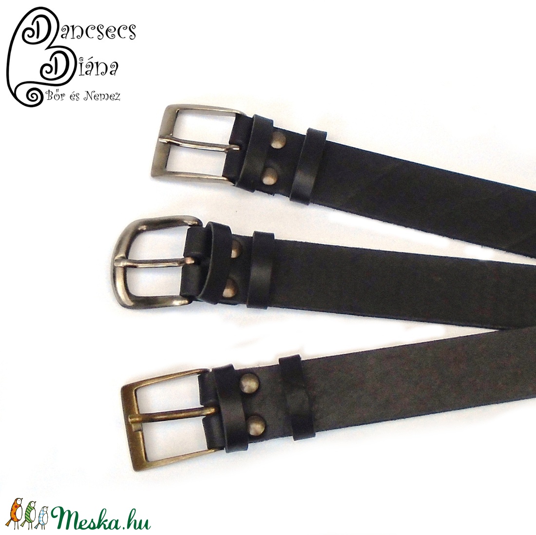 40mm XL-es méret, fekete öv  -  - Meska.hu
