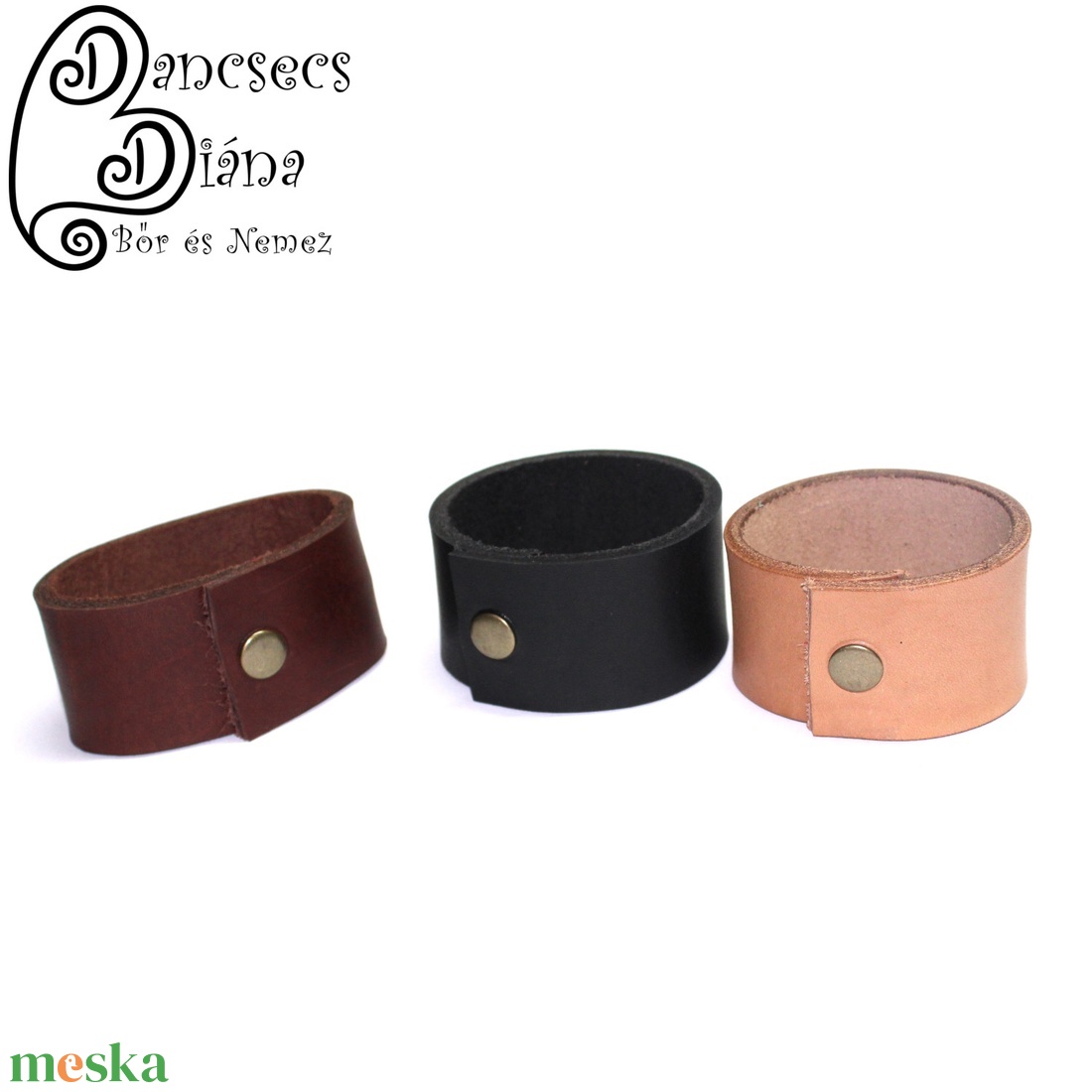 10db valódi bőr karkötő alap - 4cm széles patenttal - kellékek & szerszámok - ékszerkellék - karkötő alap - Meska.hu