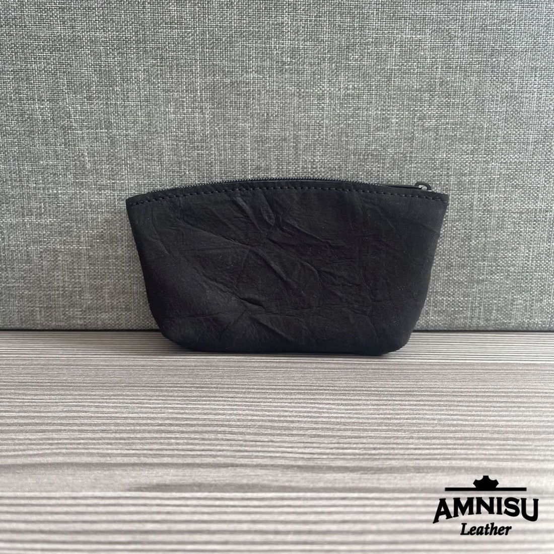 Gyűrt fekete kettő cipzáras kulcstartó B8019 - táska & tok - kulcstartó & táskadísz - kulcstartó - Meska.hu