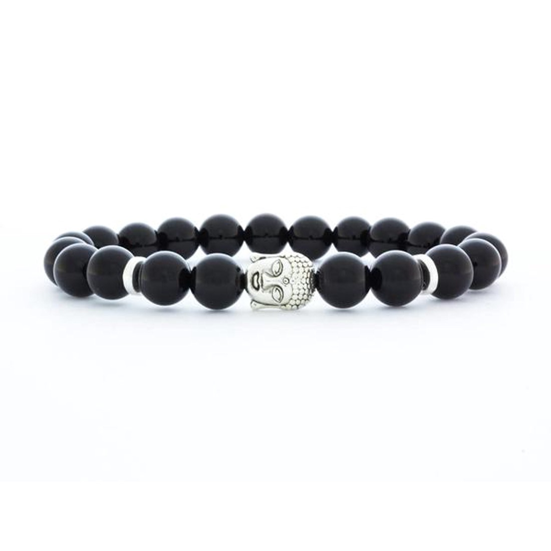Ónix Buddha ásvány karkötő - ékszer - karkötő - ásványkarkötő - Meska.hu