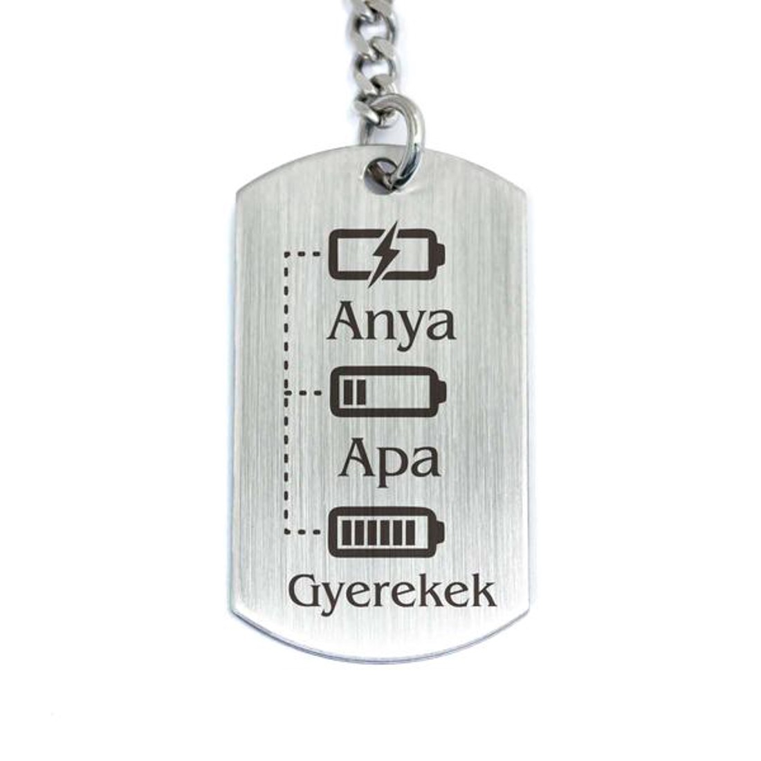 Szeretet energiája acél medálos kulcstartó - táska & tok - kulcstartó & táskadísz - kulcstartó - Meska.hu