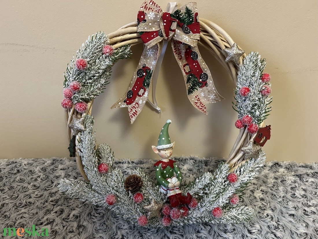 Télmanó karácsonyi koszorú - karácsony - karácsonyi lakásdekoráció - karácsonyi lakásdíszek - Meska.hu