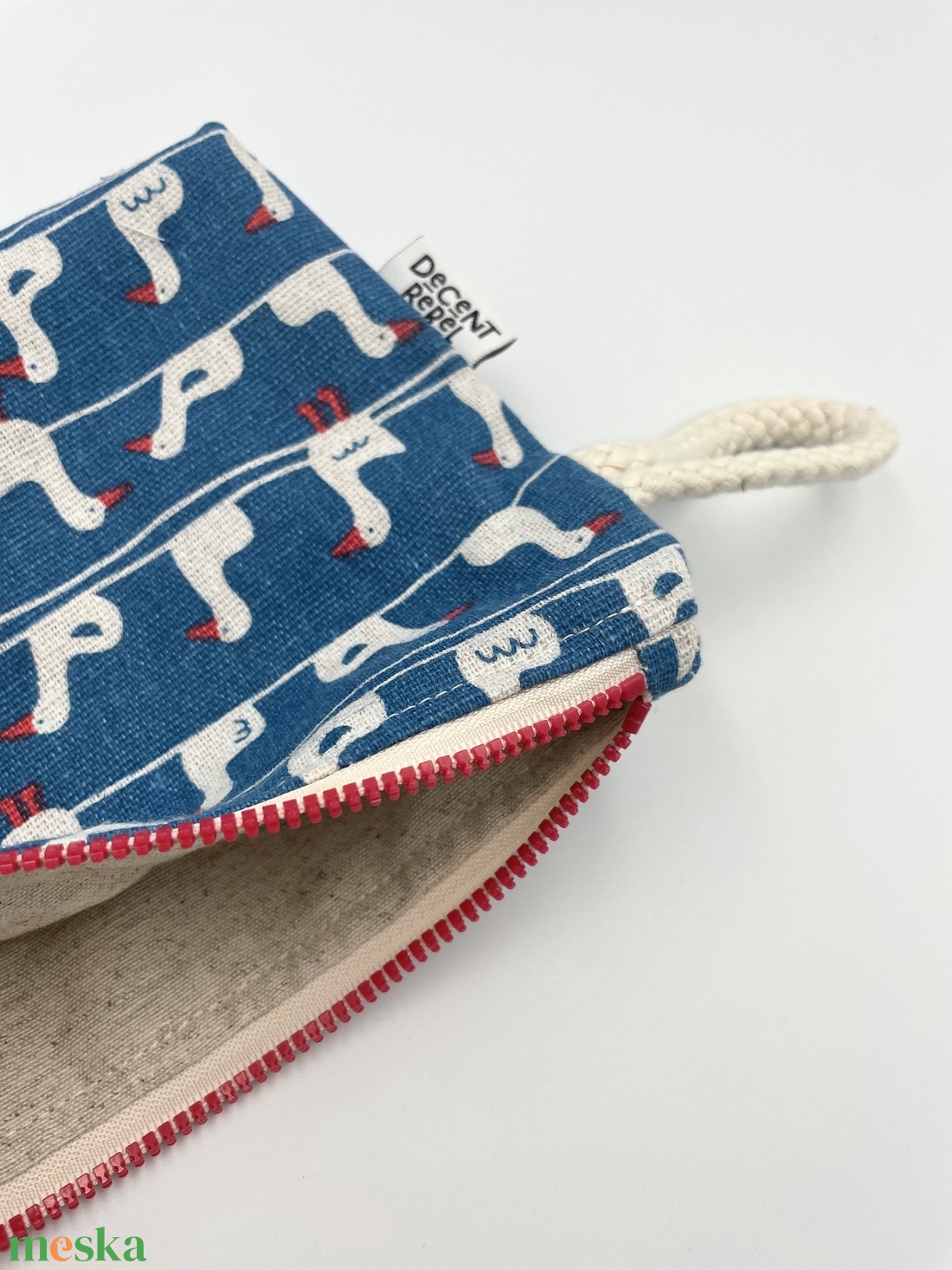 Libás pipere táska, zsinór füllel - táska & tok - neszesszer - Meska.hu