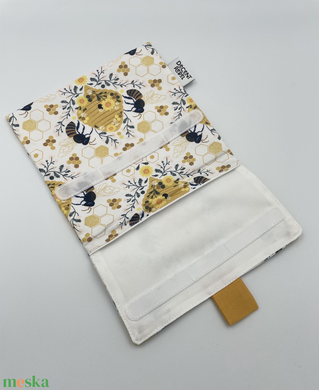 Uzsonnás tasak - méh/sárga - táska & tok - uzsonna- & ebéd tartó - szendvics csomagoló - Meska.hu