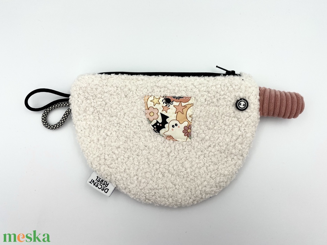 Kacsa haver pipere táska - tört fehér buklé/halloween - táska & tok - neszesszer - Meska.hu