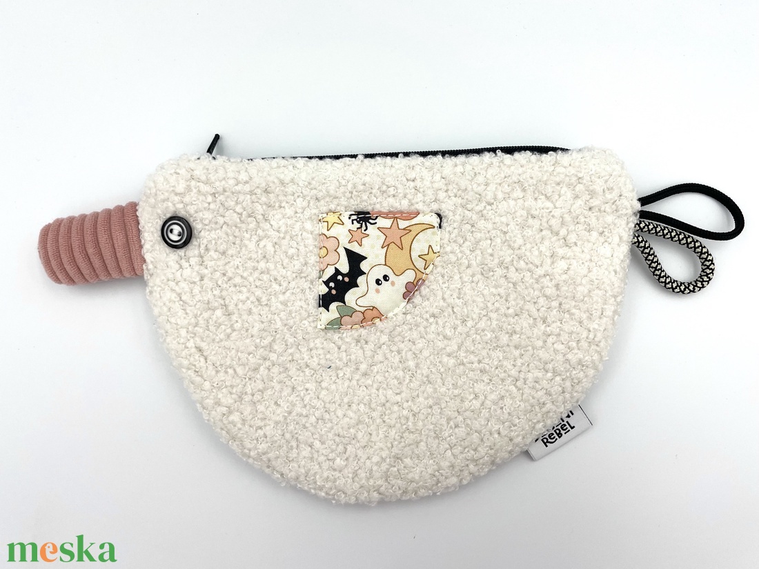 Kacsa haver pipere táska - tört fehér buklé/halloween - táska & tok - neszesszer - Meska.hu