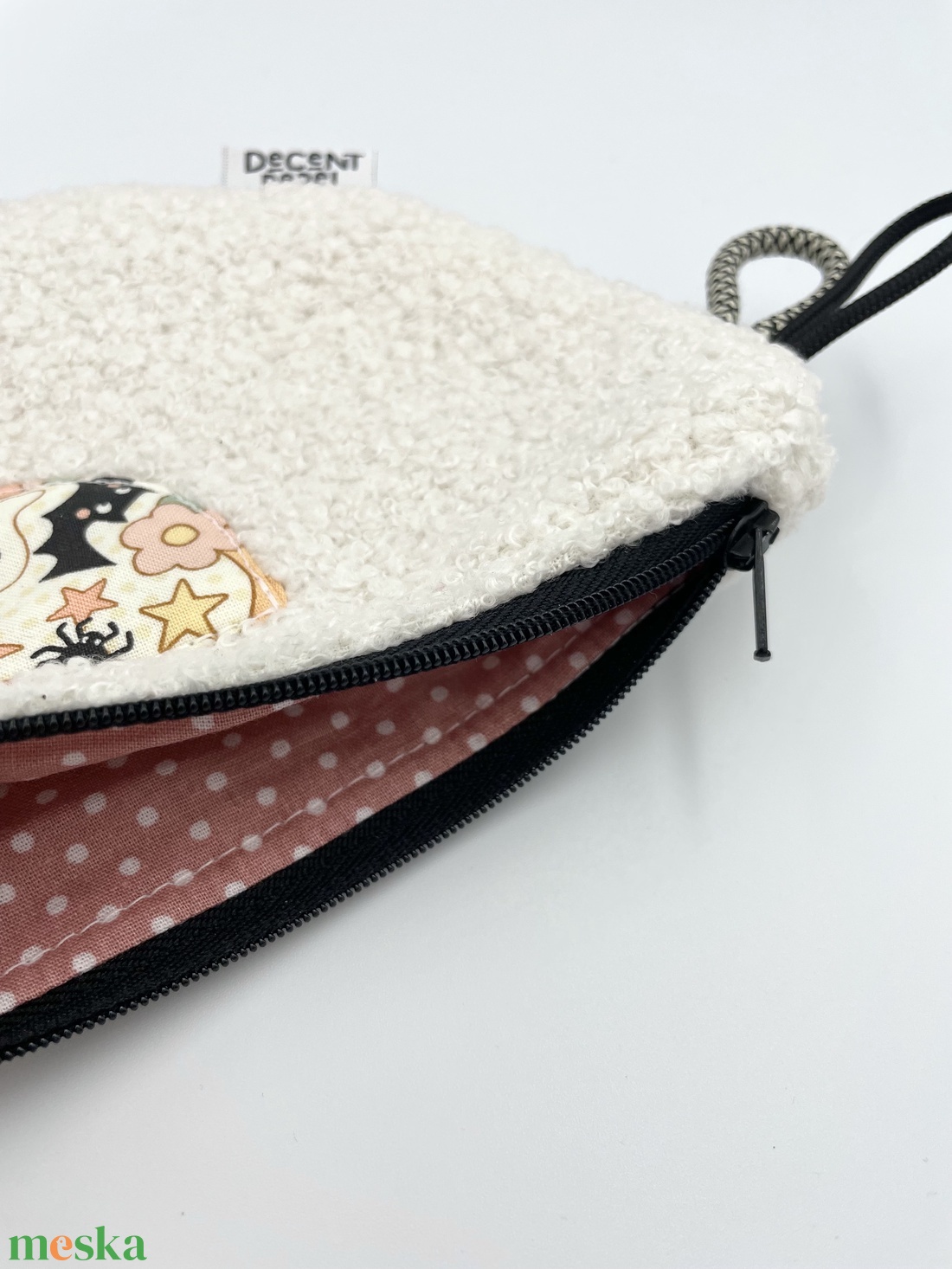 Kacsa haver pipere táska - tört fehér buklé/halloween - táska & tok - neszesszer - Meska.hu