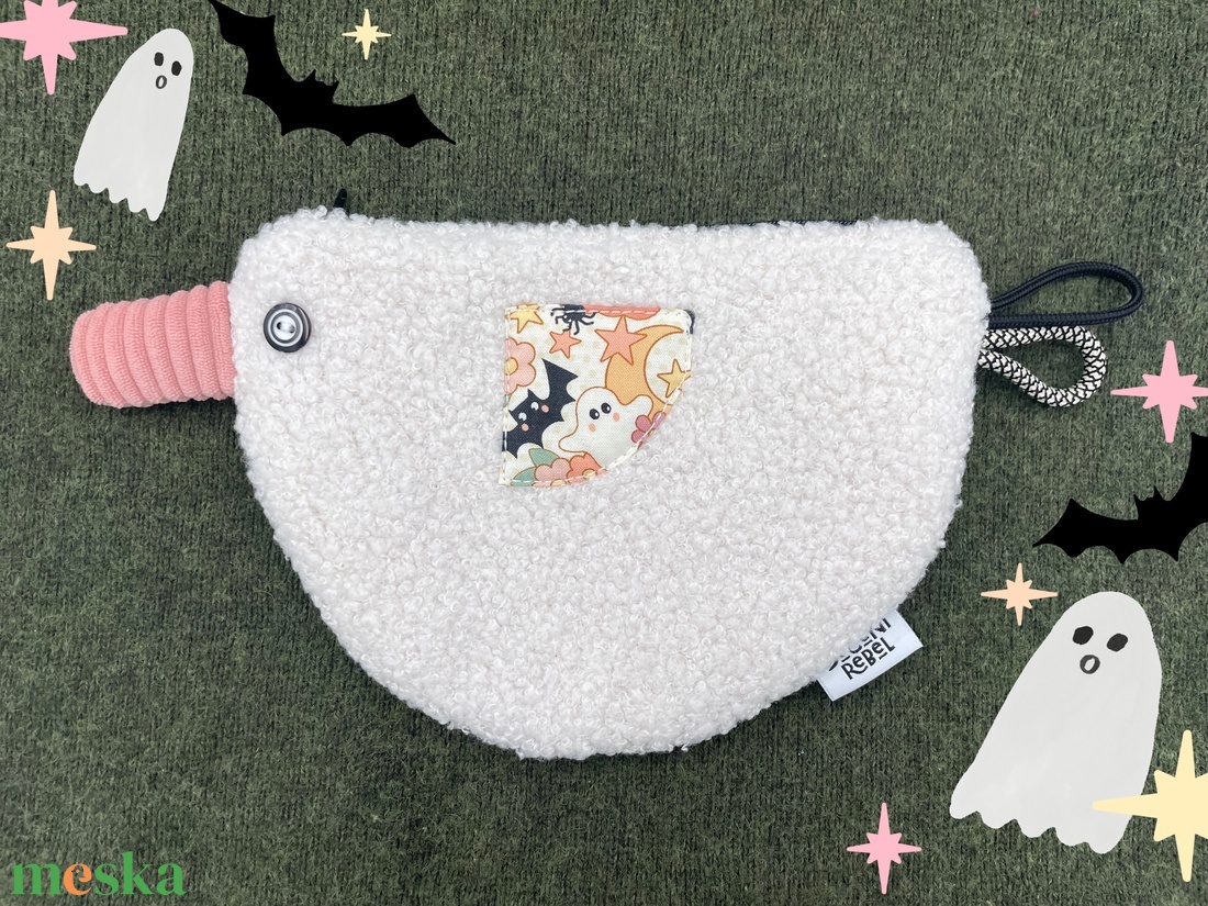 Kacsa haver pipere táska - tört fehér buklé/halloween - táska & tok - neszesszer - Meska.hu