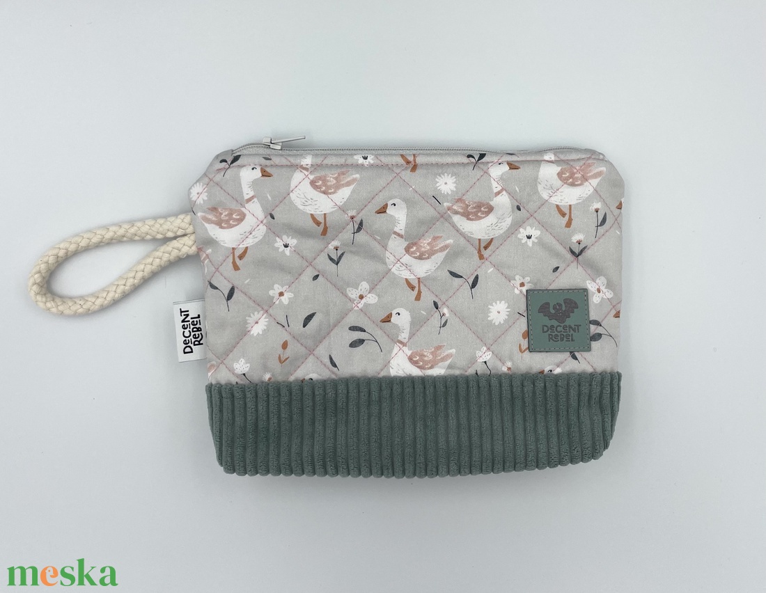 Steppelt, libás pipere táska - szürke/szürkéskék kord - táska & tok - neszesszer - Meska.hu