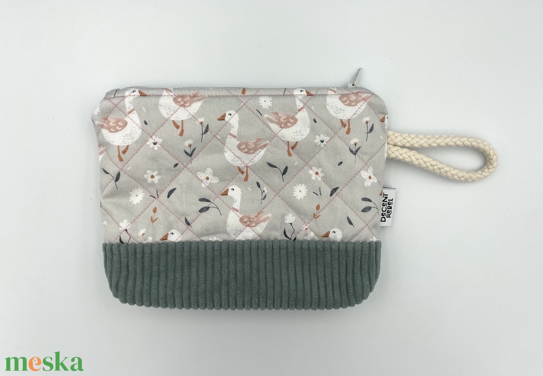 Steppelt, libás pipere táska - szürke/szürkéskék kord - táska & tok - neszesszer - Meska.hu