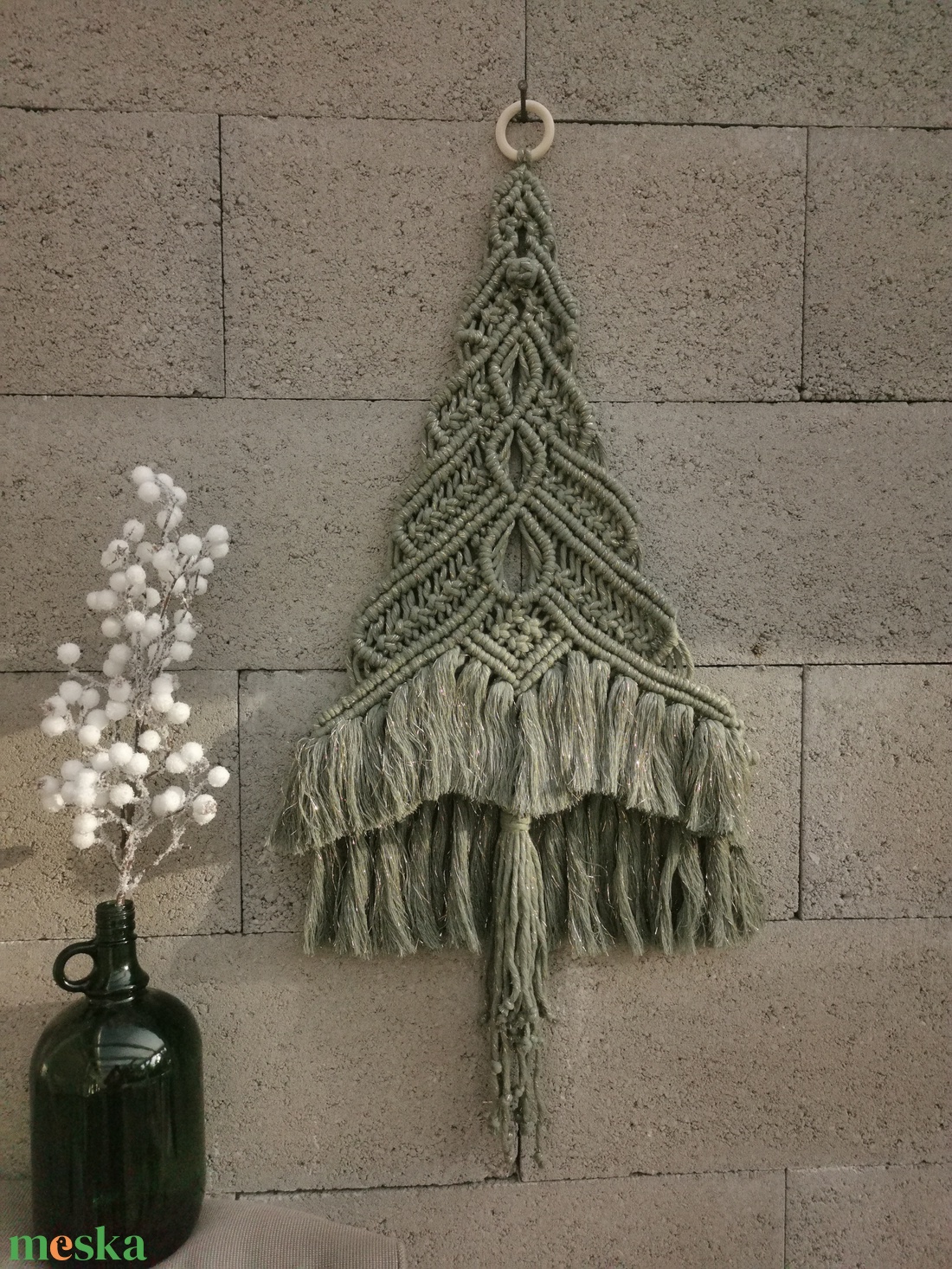 Makramé fenyőfa - otthon & életmód - dekoráció - asztal és polc dekoráció - asztaldísz - Meska.hu Makramé fenyőfa - otthon & életmód - dekoráció - asztal és polc dekoráció - asztaldísz - Meska.hu