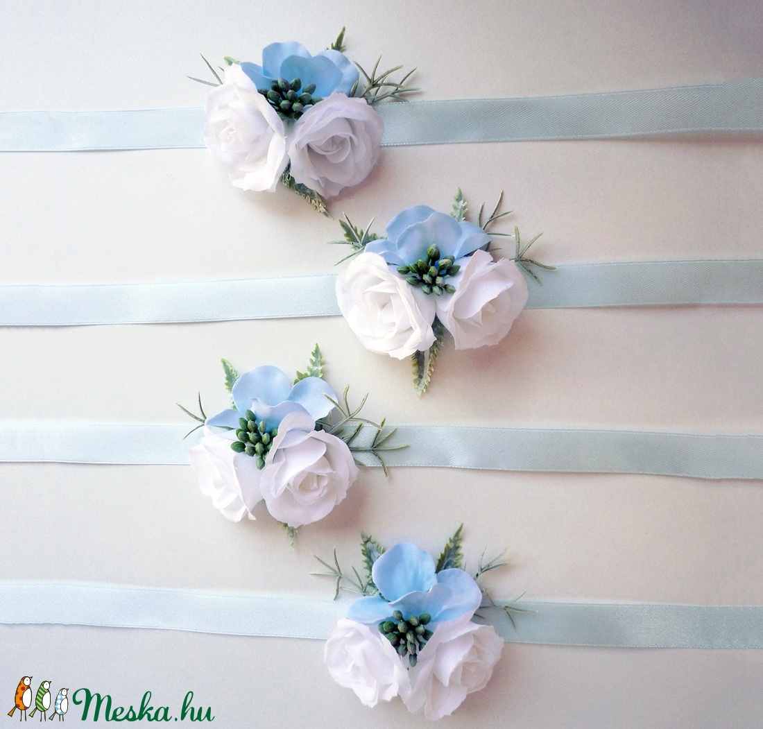 4db-os koszorúslány csuklódísz csomag - esküvő - ékszer - karkötő & csuklódísz - Meska.hu