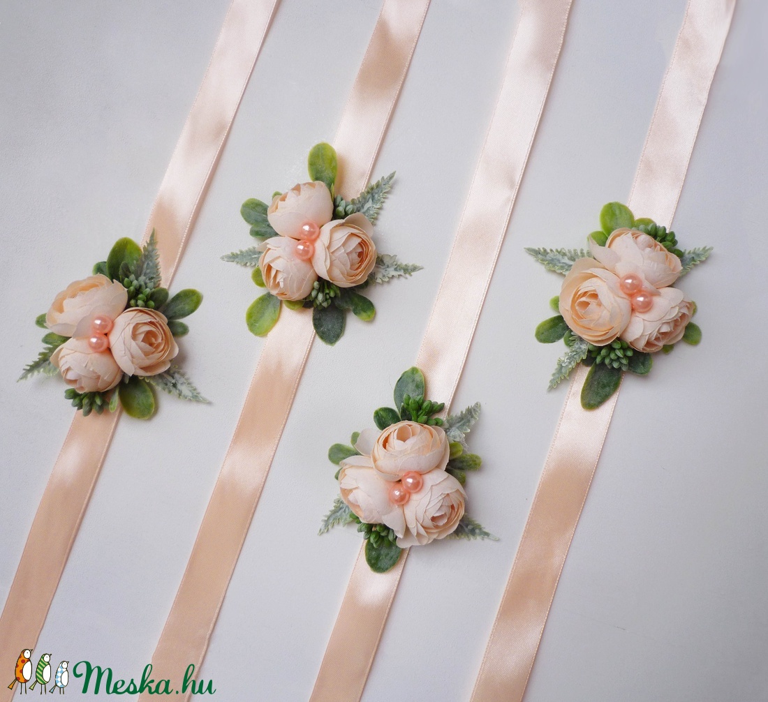 4db-os koszorúslány csuklódísz csomag  -  - Meska.hu