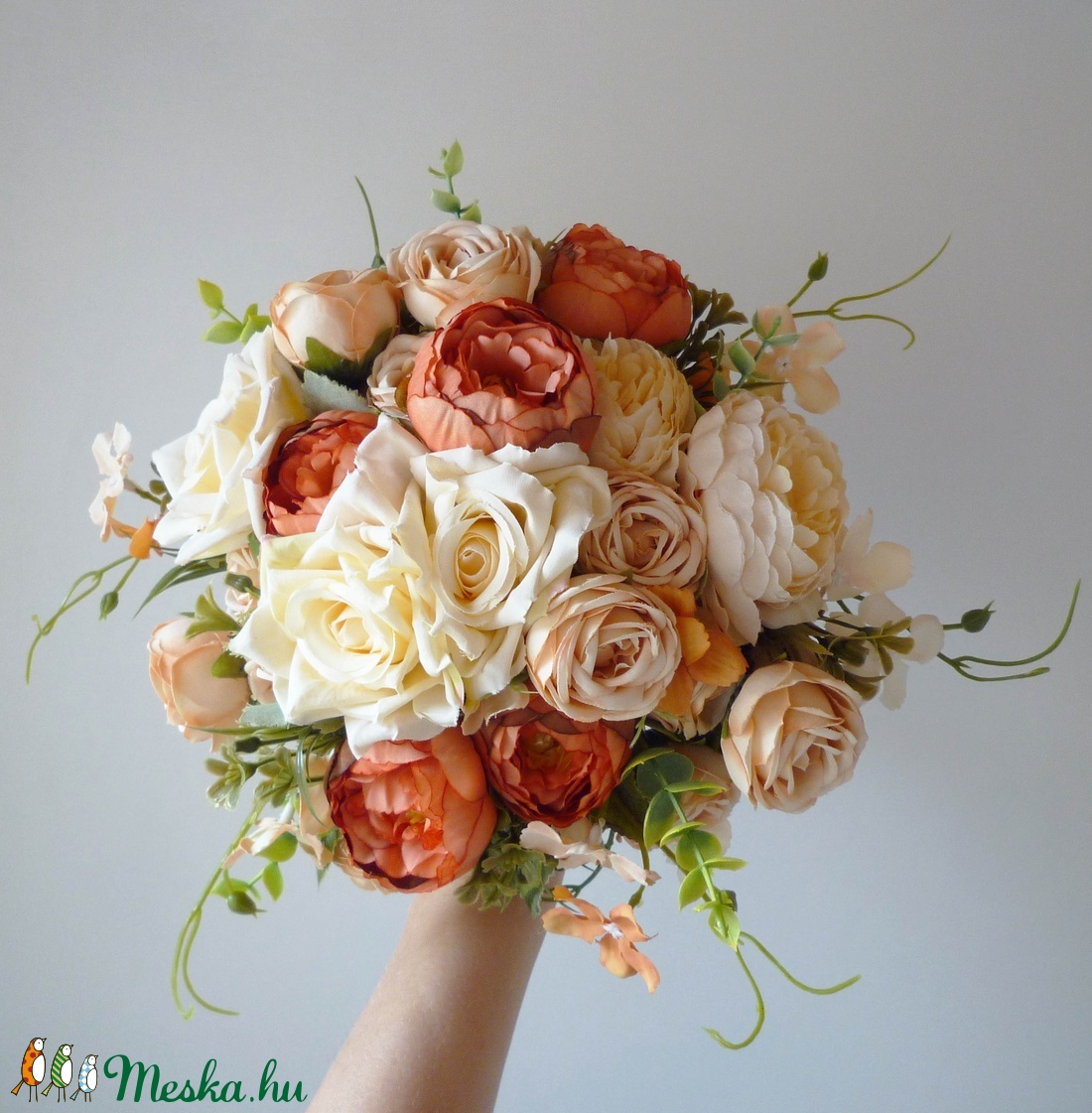 Vintage őszi lazított menyasszonyi csokor  -  - Meska.hu