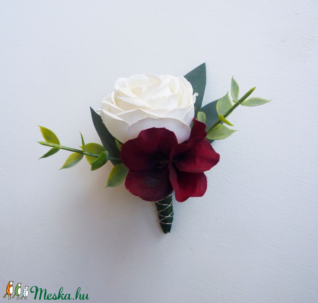 Vintage bordó esküvői SZETT - esküvő - dekoráció - asztaldísz - Meska.hu