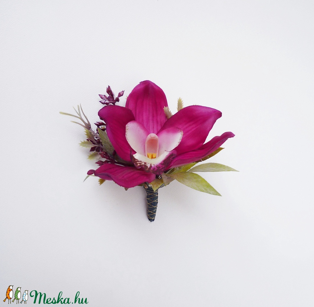 Vőlegény orchidea kitűző - esküvő - kiegészítők - Meska.hu