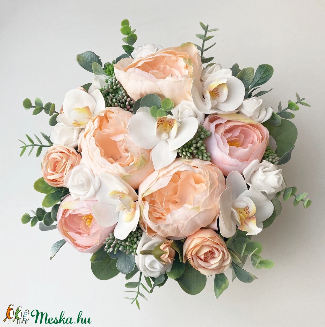 Orchideás bazsarózsás virág doboz  - otthon & életmód - dekoráció - Meska.hu