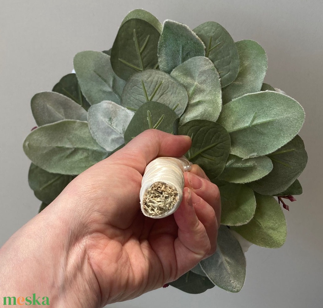 Bordó fehér menyasszonyi csokor  - esküvő - menyasszonyi- és dobócsokor - Meska.hu