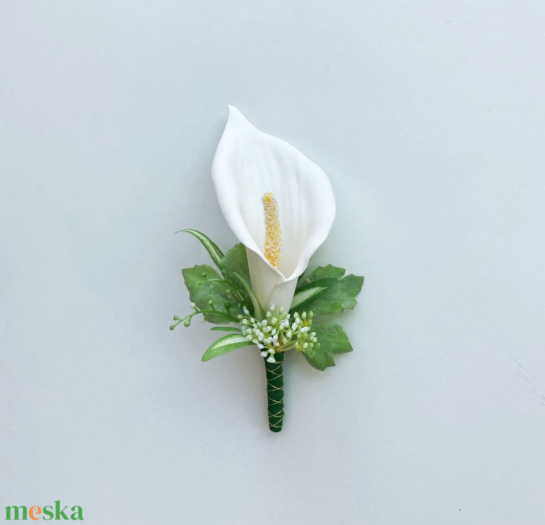 Kála vőlegény kitűző - otthon & életmód - dekoráció - Meska.hu