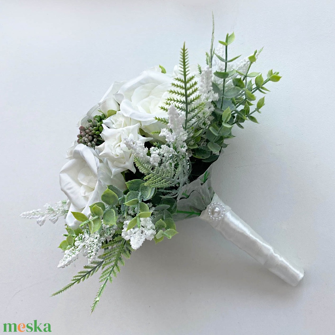 Selyemvirág menyasszonyi csokor - esküvő - menyasszonyi- és dobócsokor - Meska.hu