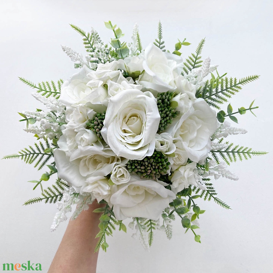 Selyemvirág menyasszonyi csokor - esküvő - menyasszonyi- és dobócsokor - Meska.hu