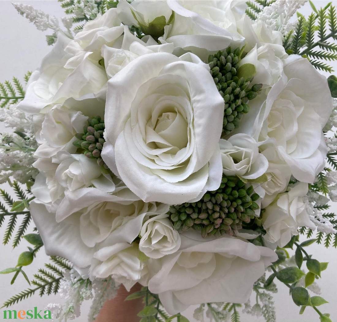 Selyemvirág menyasszonyi csokor - esküvő - menyasszonyi- és dobócsokor - Meska.hu