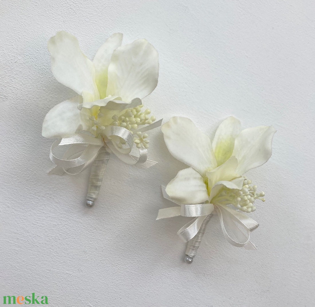Orchideás esküvői csomag - esküvő - ékszer - karkötő & csuklódísz - Meska.hu