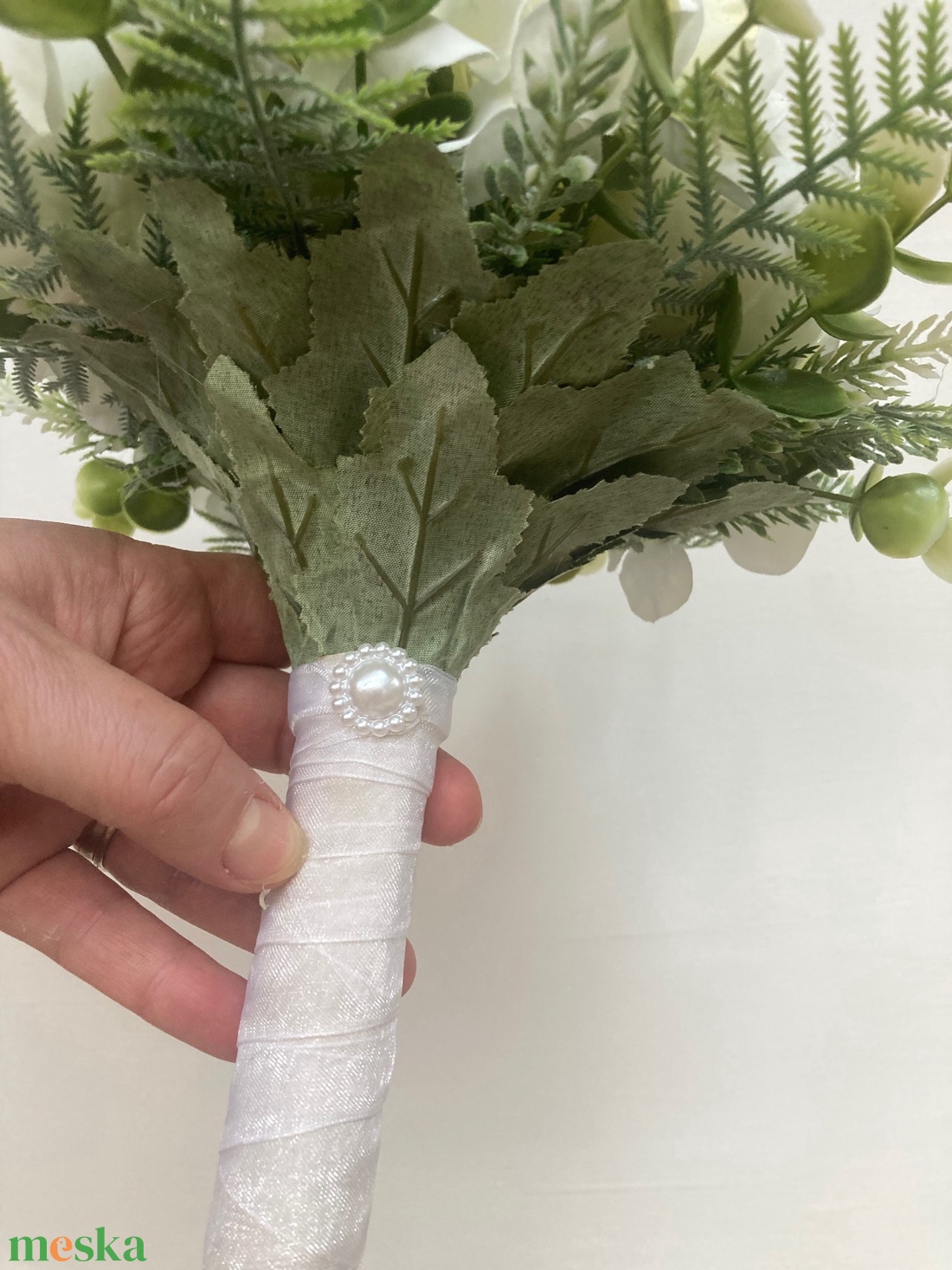 Selyemvirág menyasszonyi csokor - esküvő - menyasszonyi- és dobócsokor - Meska.hu