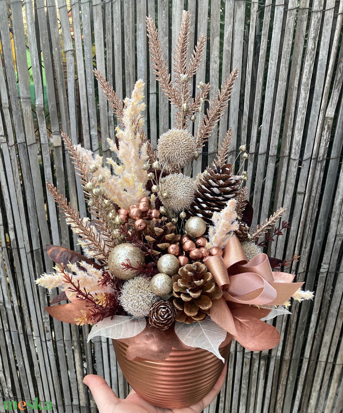 Karácsonyi asztaldísz rose gold  - karácsony - karácsonyi lakásdekoráció - karácsonyi lakásdíszek - Meska.hu Karácsonyi asztaldísz rose gold  - karácsony - karácsonyi lakásdekoráció - karácsonyi lakásdíszek - Meska.hu