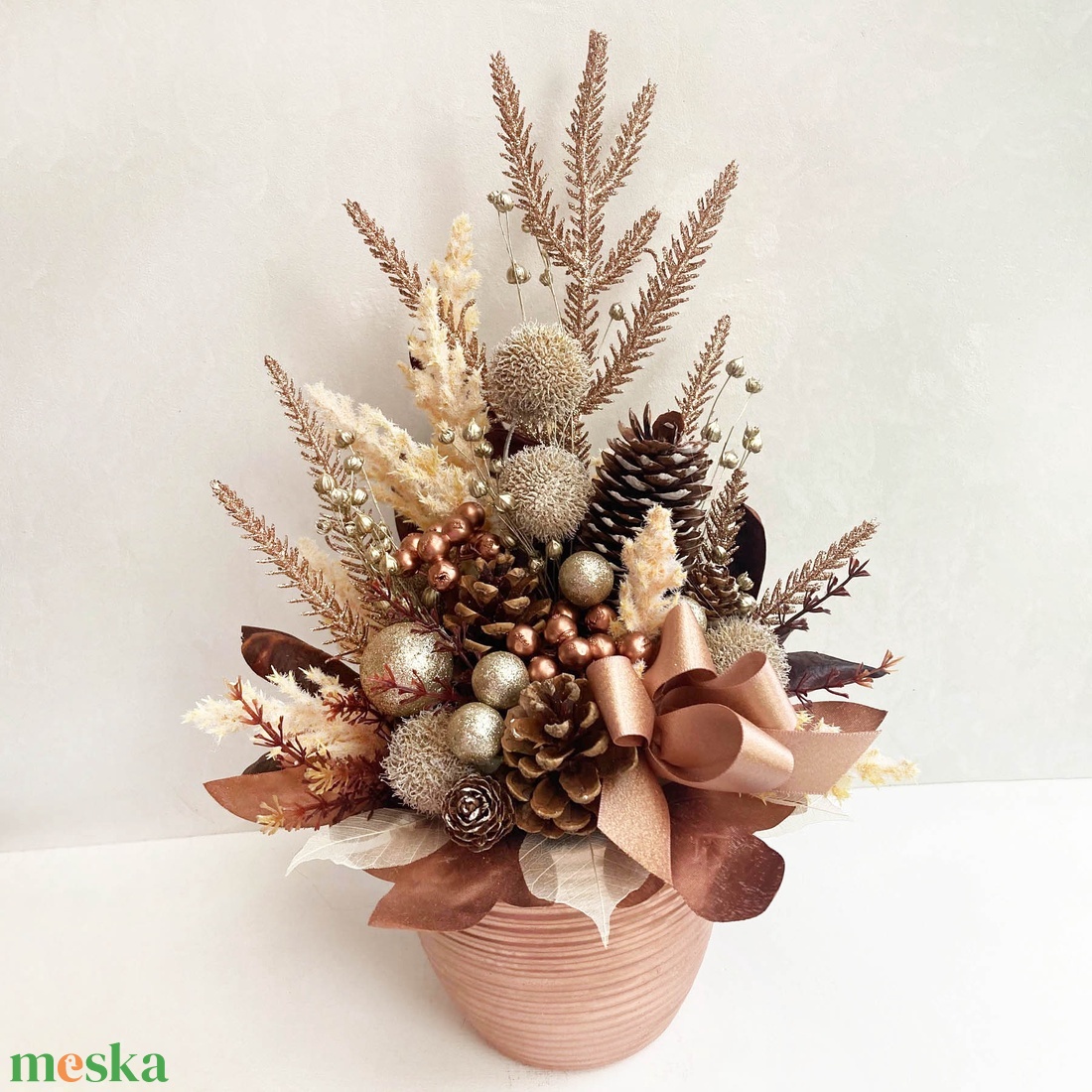 Karácsonyi asztaldísz rose gold  - karácsony - karácsonyi lakásdekoráció - karácsonyi lakásdíszek - Meska.hu Karácsonyi asztaldísz rose gold  - karácsony - karácsonyi lakásdekoráció - karácsonyi lakásdíszek - Meska.hu