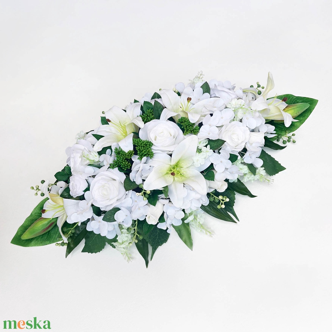 Liliomos asztaldísz esküvőre - esküvő - dekoráció - asztaldísz - Meska.hu